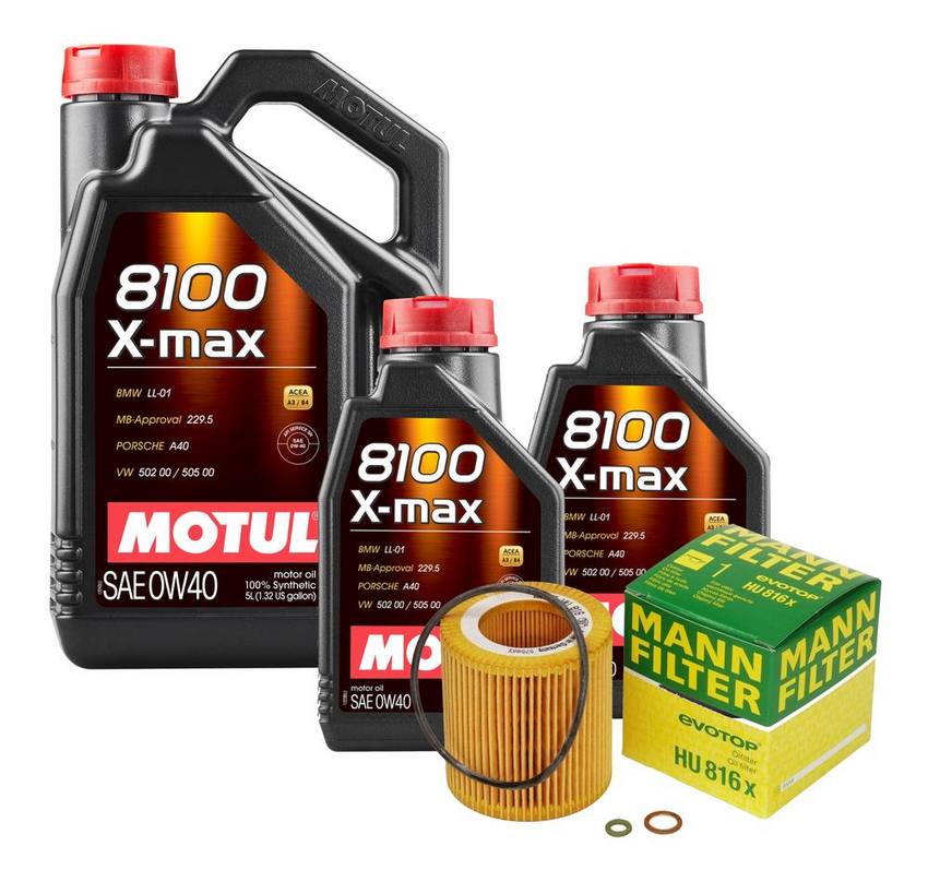 BMW Engine Oil Change Kit - Motul 11427953129 (0W-40) (X-MAX 8100)